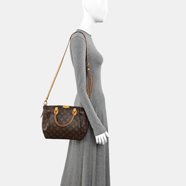 TURENNE Monogram Coated Canvas Brown