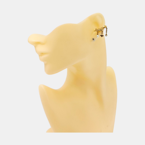 J'adior Metal Gold Stud Earrings