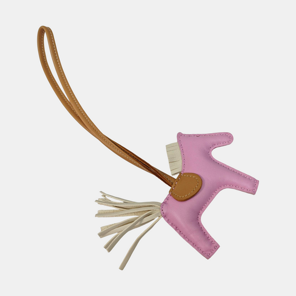Leather Bag Charm Red
