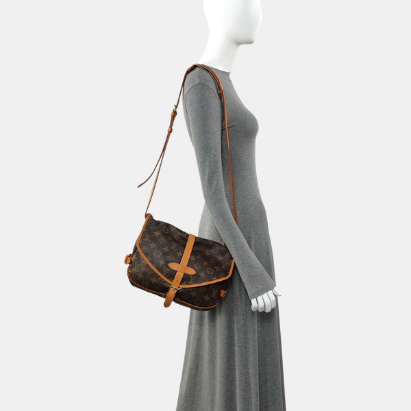 SAUMUR Monogram Coated Canvas Brown