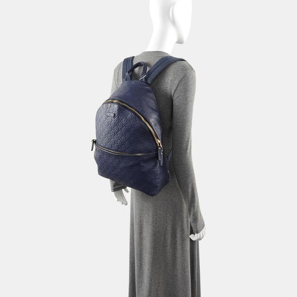 Signature Monogram Calfskin Blue