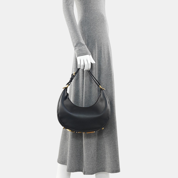 Calfskin Top Handle Bag Black