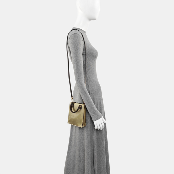 SAC PLAT BB Monogram Patent Leather Gold