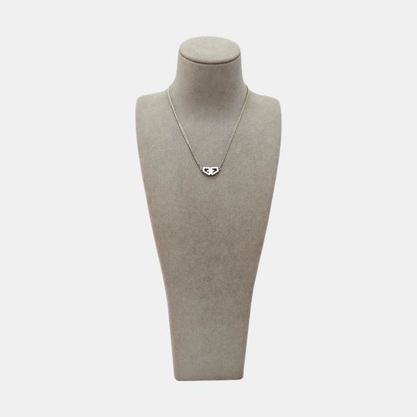 G Cube Metal Silver Necklace
