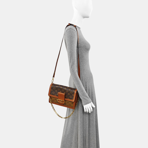 DAUPHINE MM Monogram Coated Canvas Brown