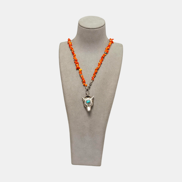 925 Sterling Silver Orange Necklace