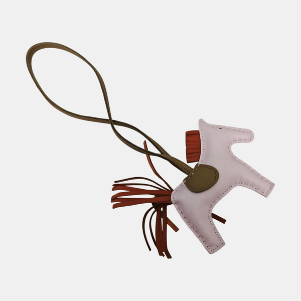 Leather Bag Charm Red