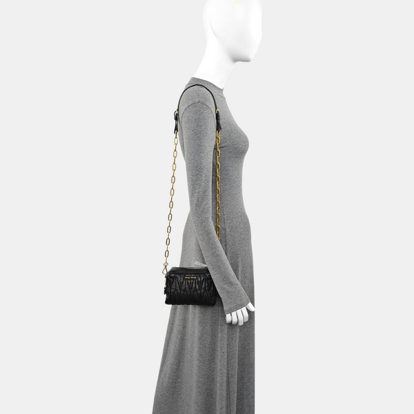 Matelassé Quilted Lambskin Black