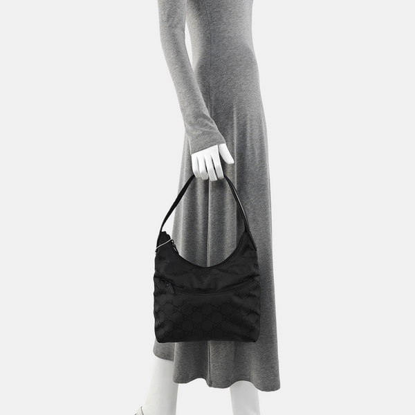 Monogram Canvas Shoulder Bag Black