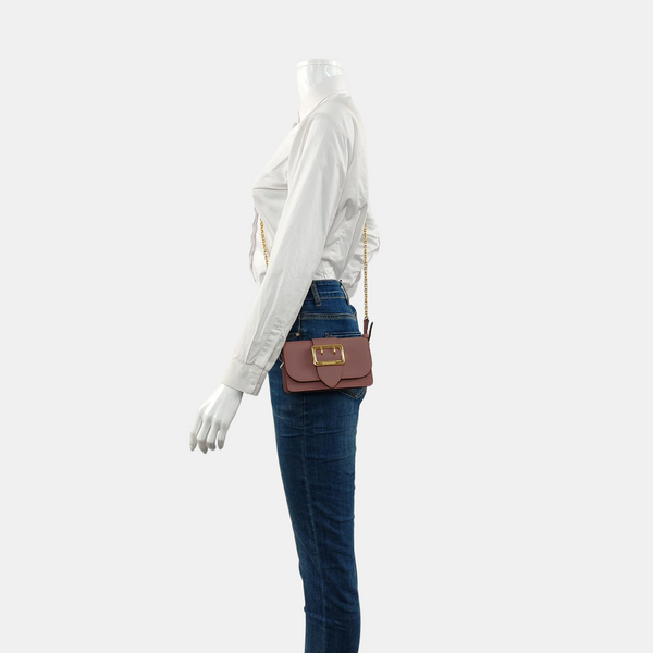 Buckle Mini Calfskin Beige