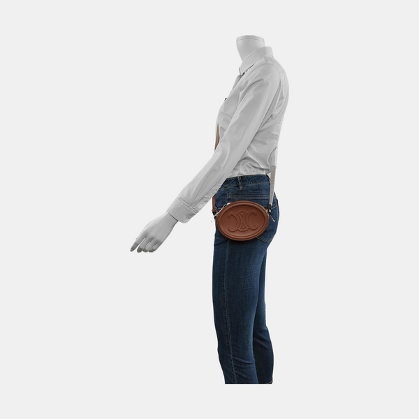 Authenticated pre-owned TRIOMPHE Small Calfskin Brown - Crossbody Bag at Looply