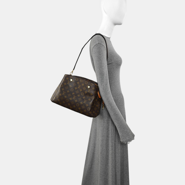 MONTAIGNE Monogram Coated Canvas Brown