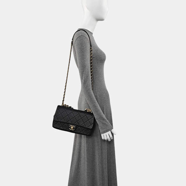 Quilted Lambskin Black