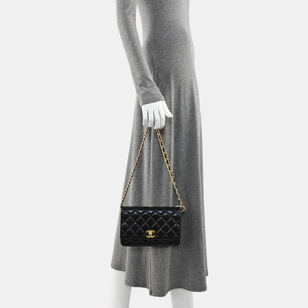 WOC Quilted Lambskin Black