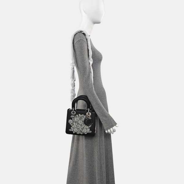 Lady Dior Small Quilted Calfskin Black