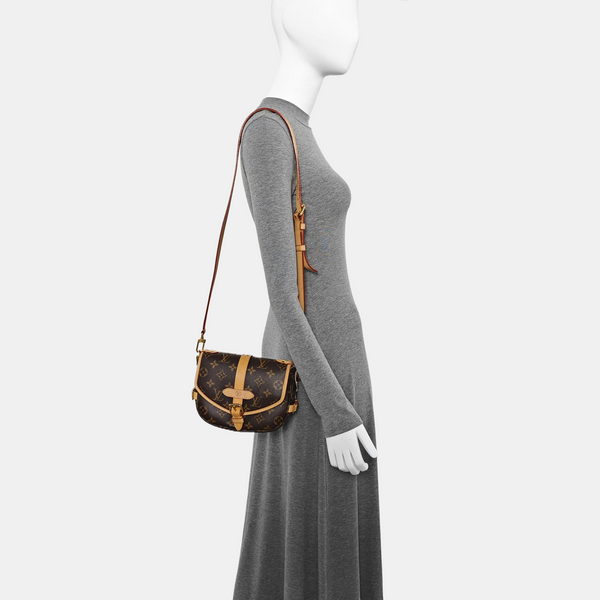 SAUMUR BB Monogram Coated Canvas Brown