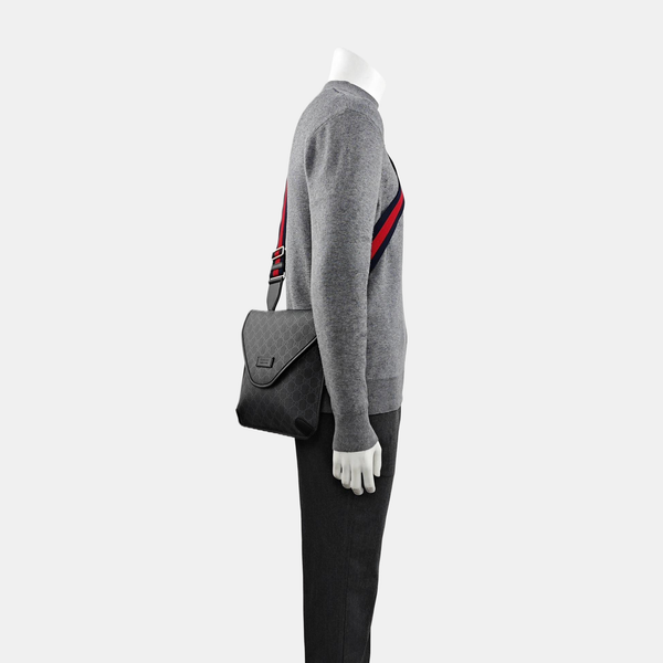 Monogram Coated Canvas Shoulder Bag Gray
