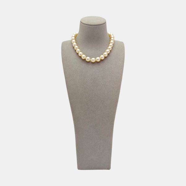 Faux Pearl Yellow Necklace