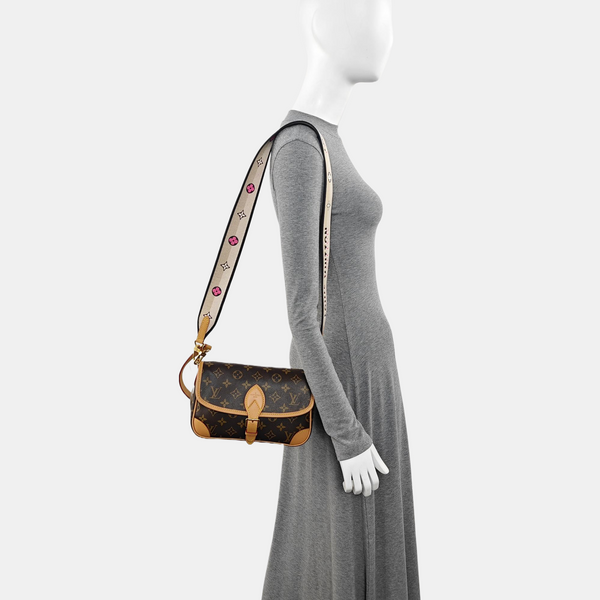 DIANE Monogram Coated Canvas Brown