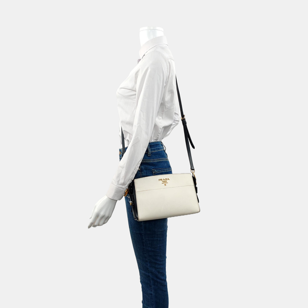 Calfskin Shoulder Bag White