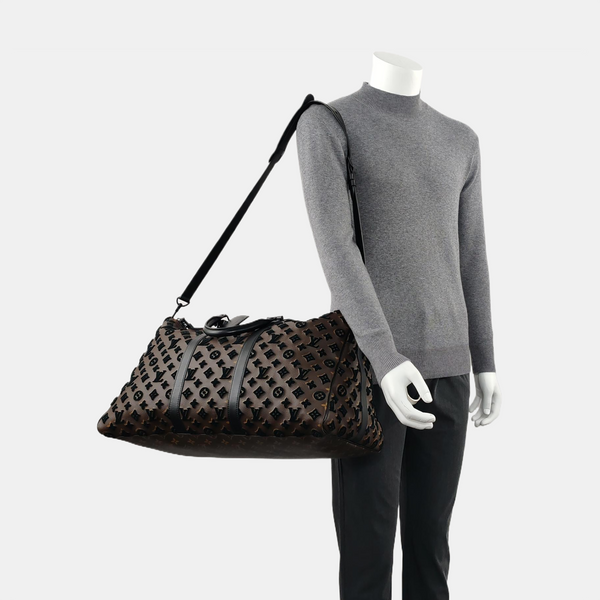 KEEPALL 50 Lona recubierta Monogram Marrón