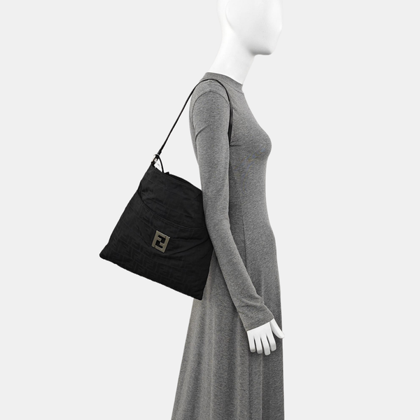 Fabric Shoulder Bag Black