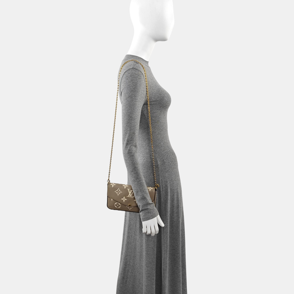 FÉLICIE Monogram Calfskin Gray