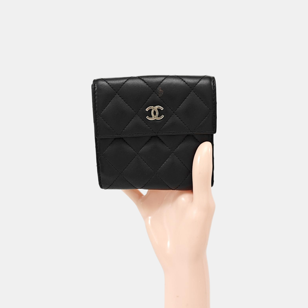 Quilted Lambskin Wallet Black