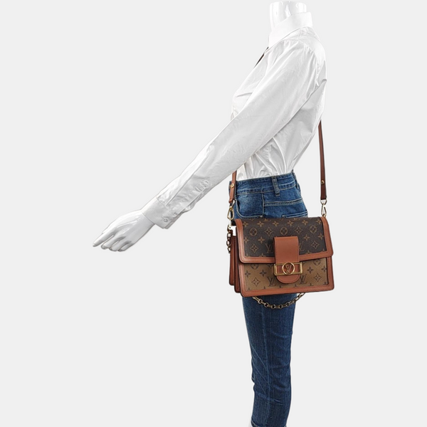 DAUPHINE MM Monogram Coated Canvas Brown