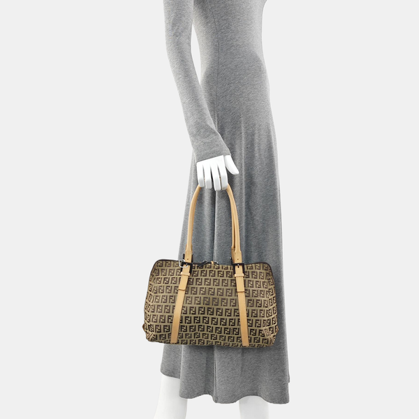 Canvas Top Handle Bag Brown