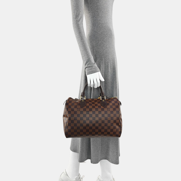 SPEEDY 30 Damier Ebene Coated Canvas Brown