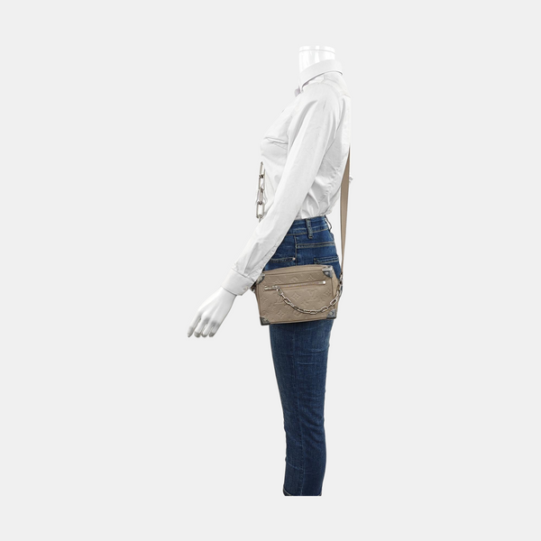 SOFT TRUNK Mini Monogram Calfskin Gray