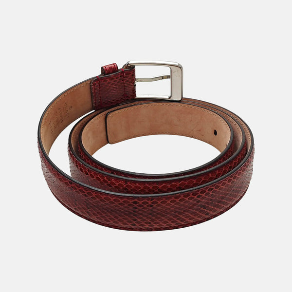 Leather Belt Red