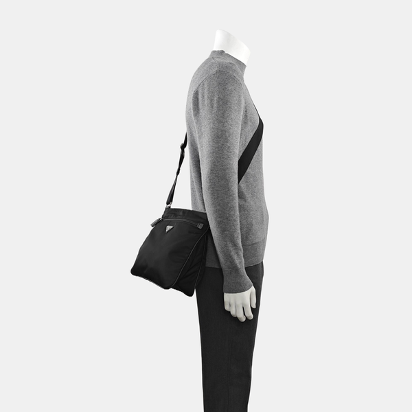 Nylon Shoulder Bag Black