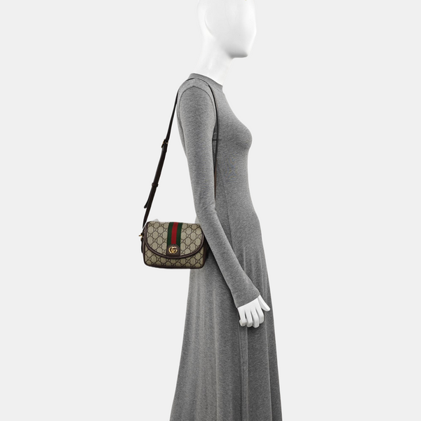 Monogram Coated Canvas Shoulder Bag Mini Beige