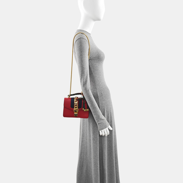 Sylvie Mini Calfskin Red