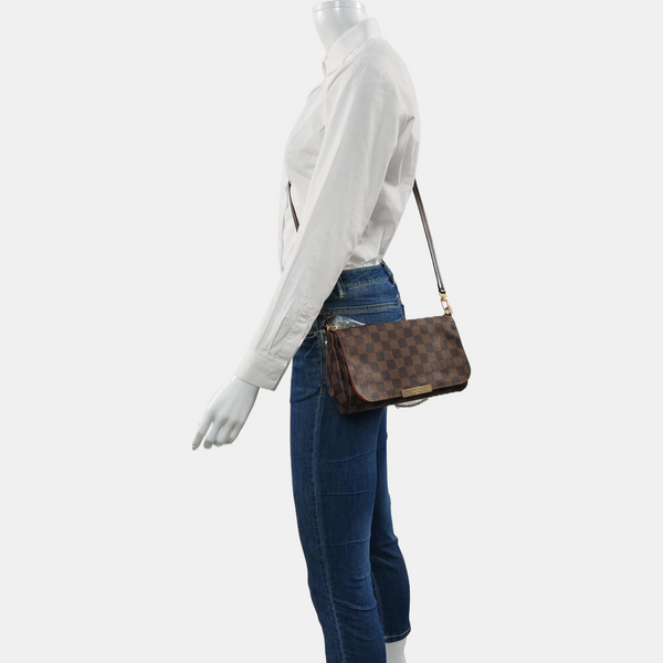 FAVORITE PM Damier Ebene Coated Canvas Brown
