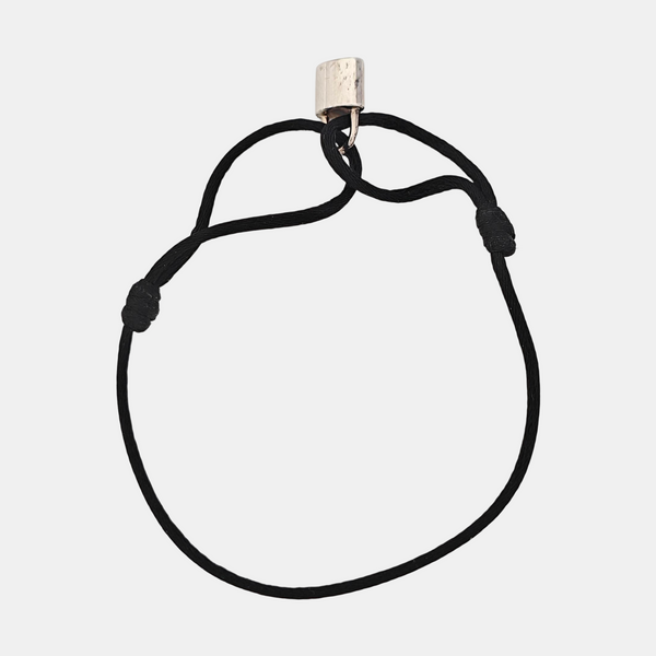 SILVER LOCKIT X VIRGIL ABLOH Fabric Black Bracelet