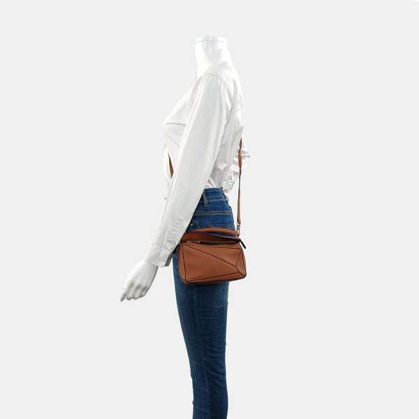 Authenticated pre-owned Puzzle Mini Calfskin Brown - Crossbody Bag at Looply