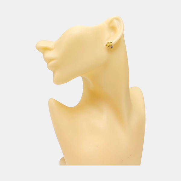 Metal Blue Stud Earrings