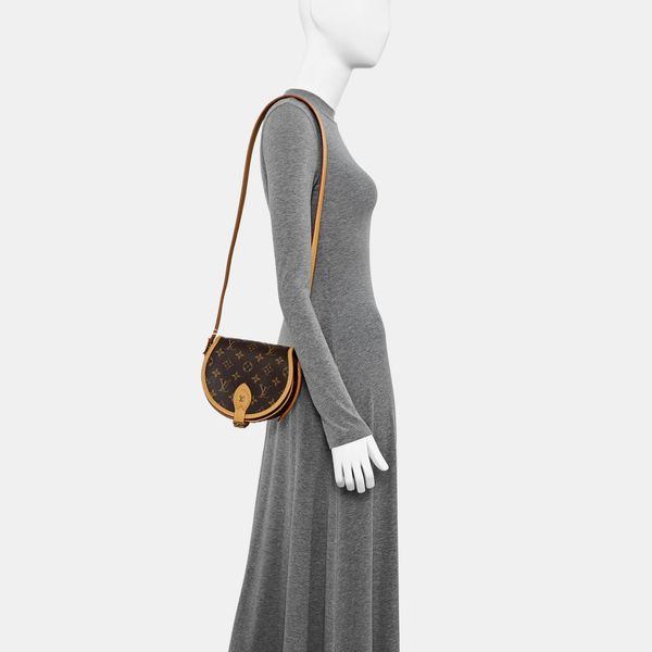 TAMBOURINE Monogram Coated Canvas Brown
