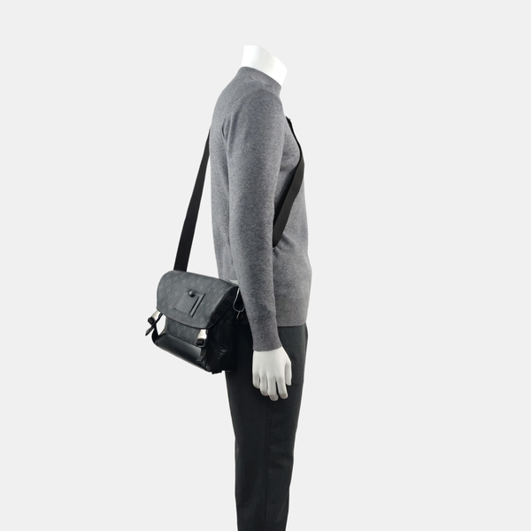 VOYAGER PM Monogram Coated Canvas Black