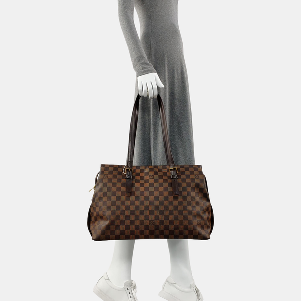 CHELSEA Damier Ebene Coated Canvas Brown