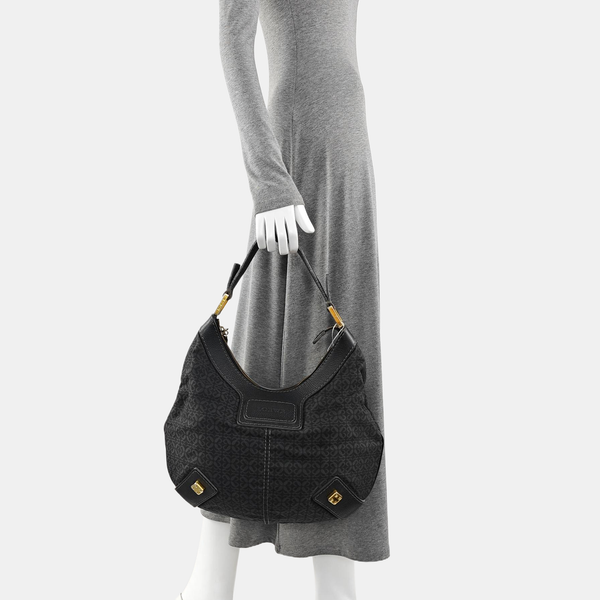 Monogram Canvas Shoulder Bag Black