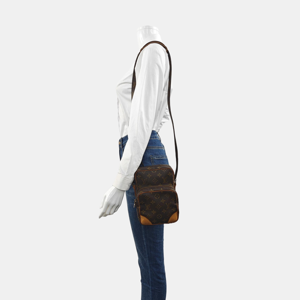AMAZON Monogram Coated Canvas Brown