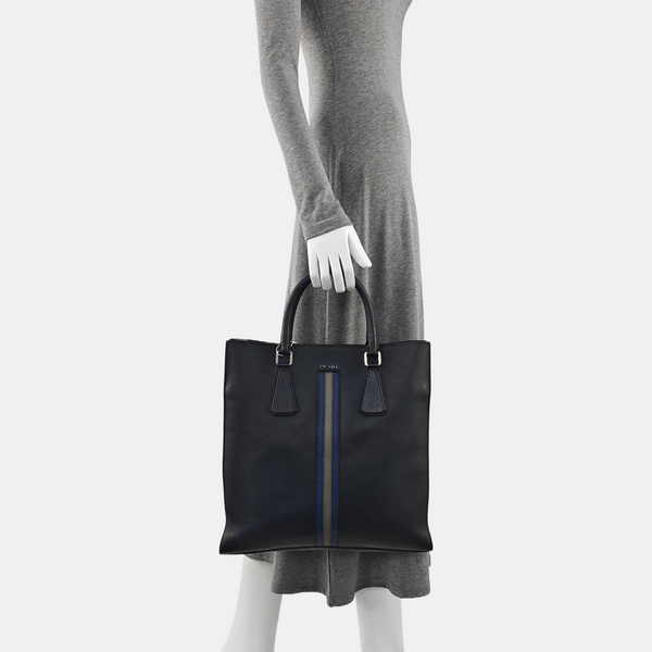 Calfskin Tote Bag Blue