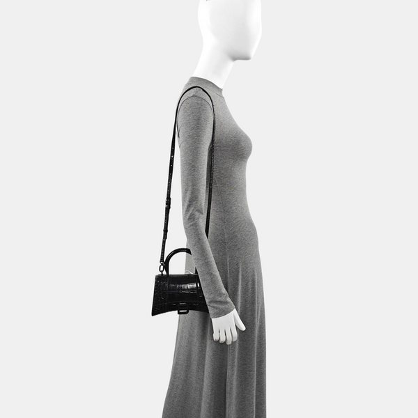 Hourglass Small Calfskin Black