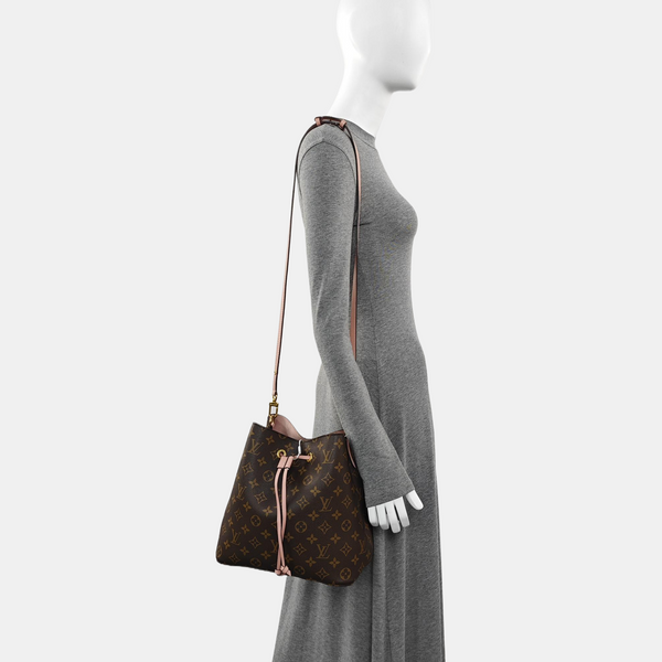 NÉONOÉ MM Monogram Coated Canvas Brown