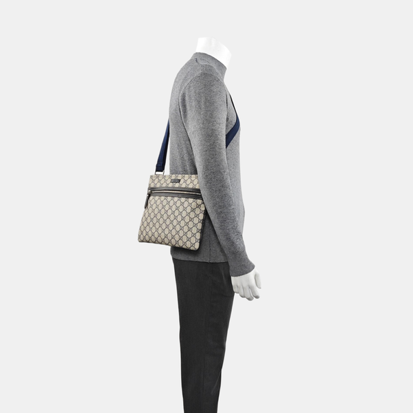 Monogram Coated Canvas Shoulder Bag Blue