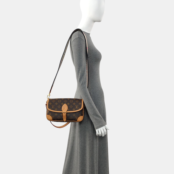 DIANE Monogram Coated Canvas Brown